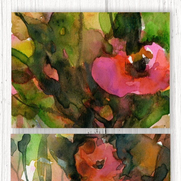 Bundle of 3 Small Floral Watercolor Paintings - Little Dreams Collection 3 - Picture 3 of 10